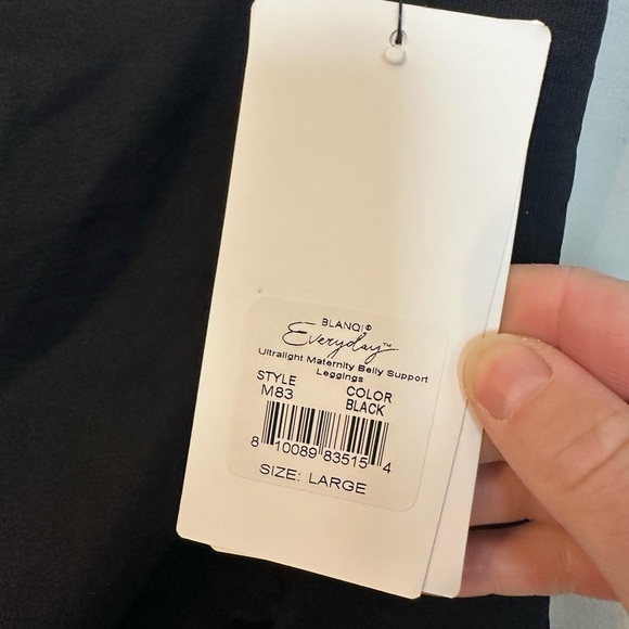 NWT BLANQI EVERYDAY Maternity Belly Support Leggings in Black Sz L - Picture 8 of 10